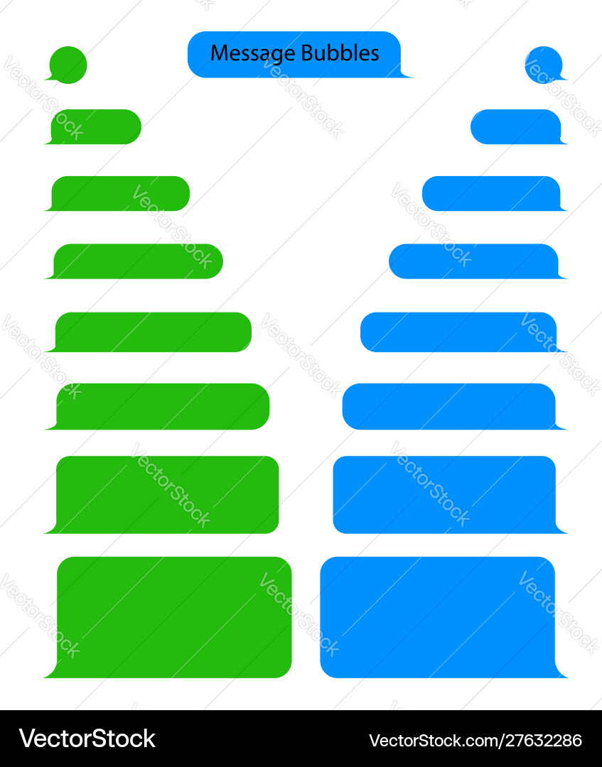 Message bubble chat for text sms messenger Message bubble chat for text sms messenger vector image