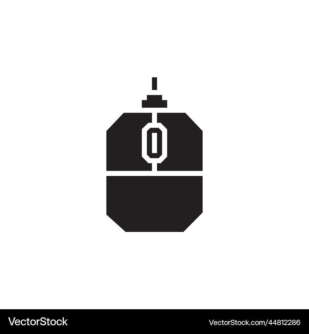 Mouse icon computer component solid style Vector Image