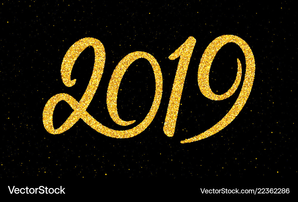 New year 2019 greeting card with calligraphy New year 2019 greeting card with calligraphy vector image
