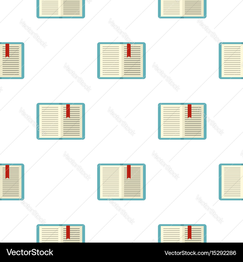 Open tutorial with bookmark pattern flat vector image