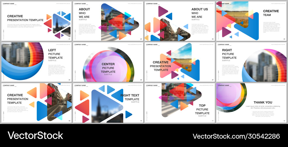 Presentation Templates - Business Slides vector image