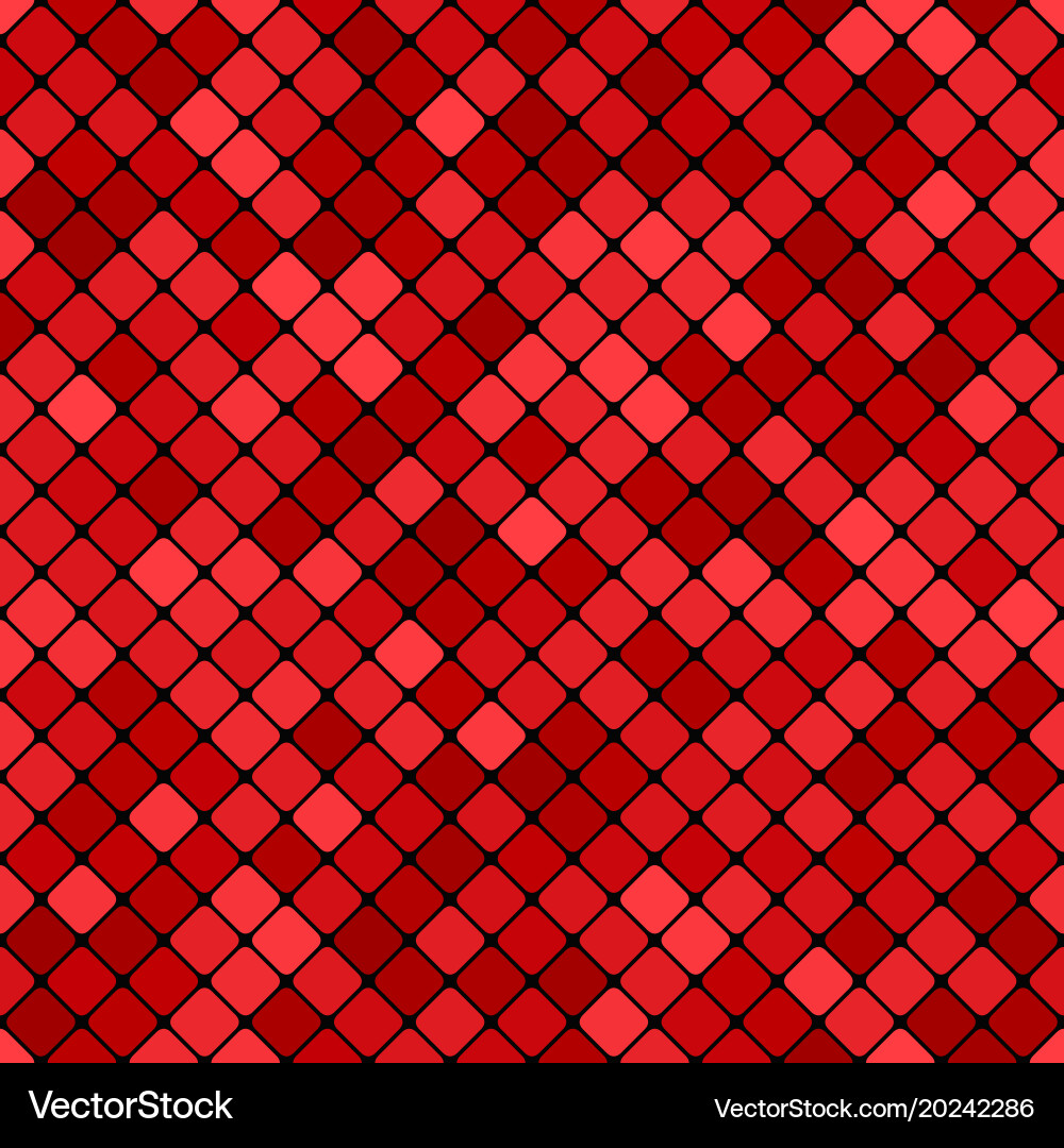 Red abstract seamless diagonal square pattern vector image
