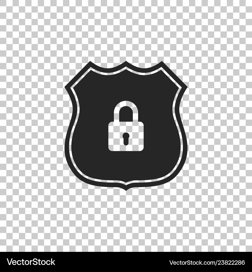 Shield security icon on transparent background Shield security icon on transparent background vector image