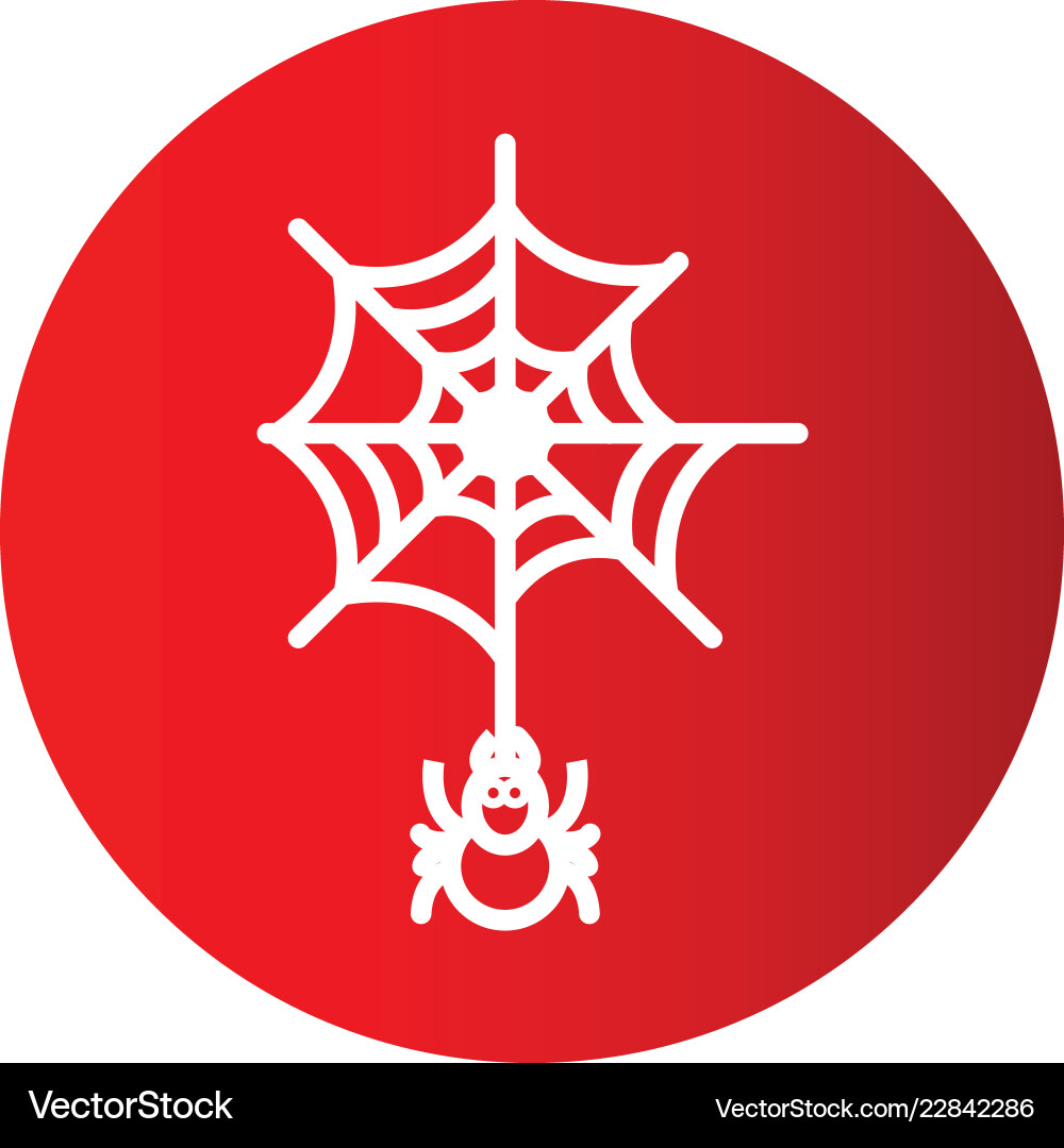 Spider web icon in creative design with elements Vector Image
