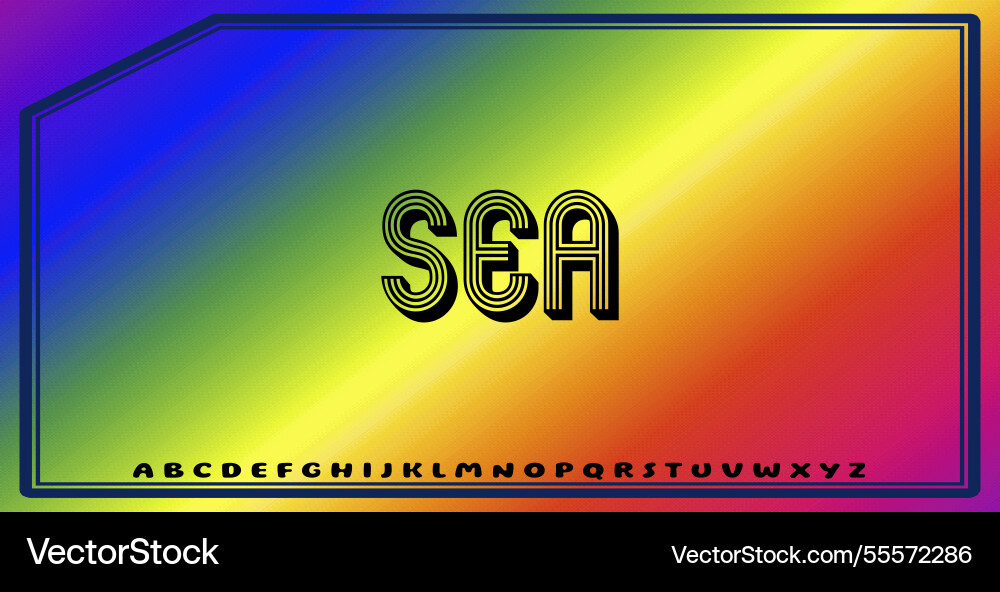 Text effects with editable colors and abstract Vector Image