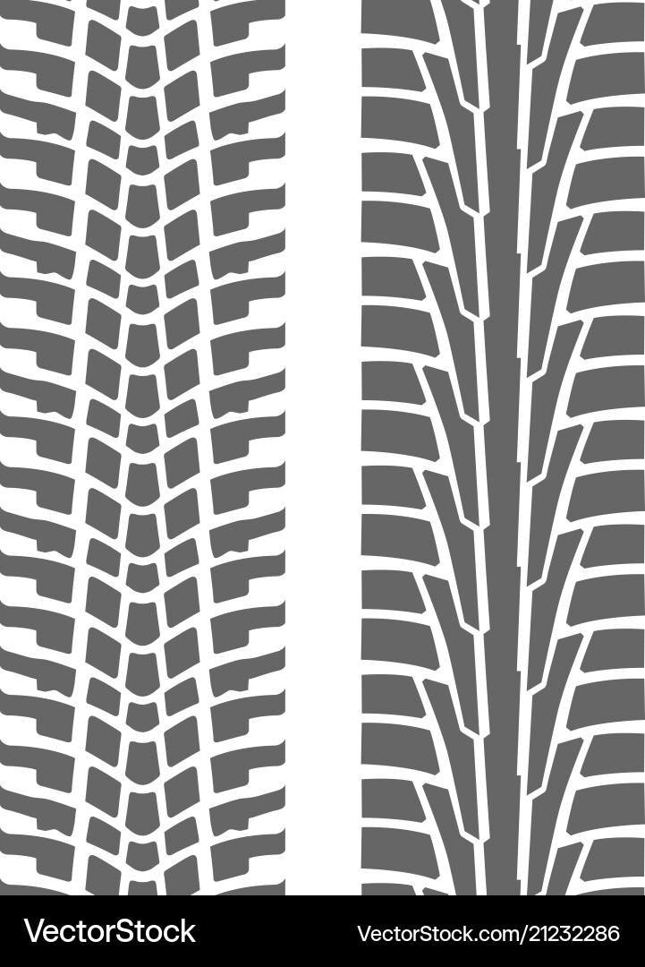 Two Tyre Tracks Patterns Vector Image