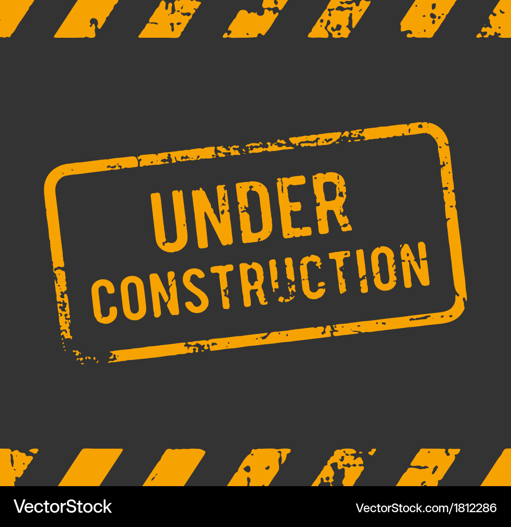 Under Construction Rubber Stamp Vector Image
