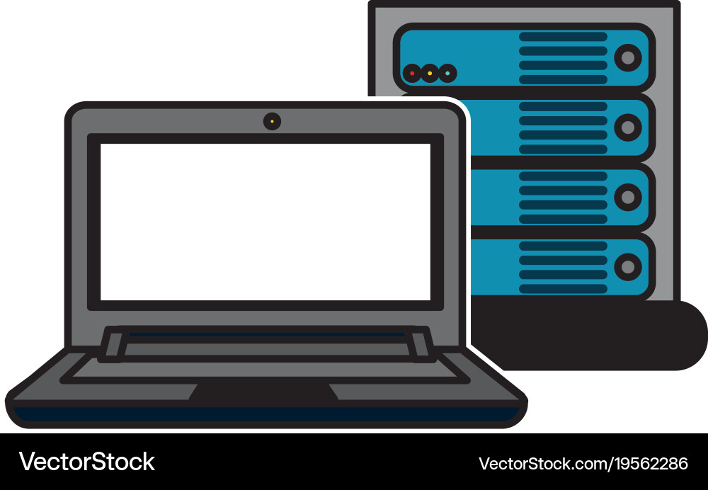 Web hosting design vector image