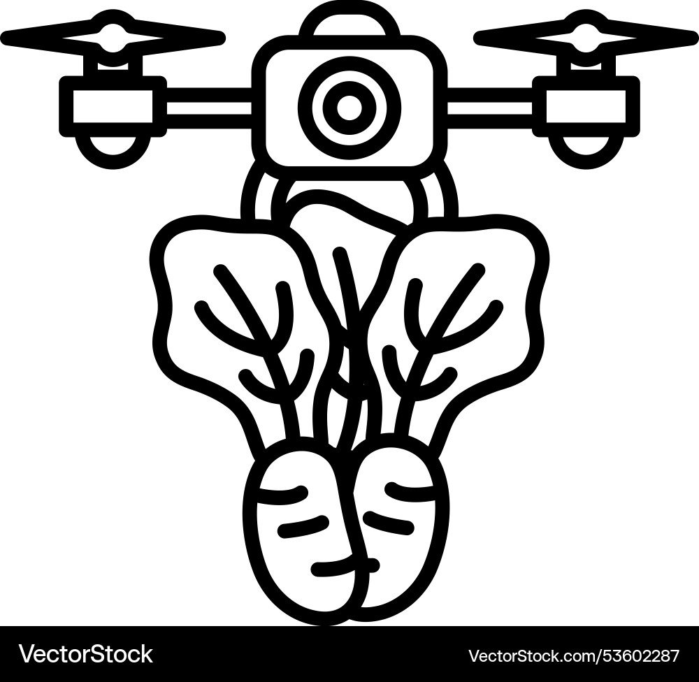 A drone with camera on it is hovering over A drone with camera on it is hovering over Vector Image