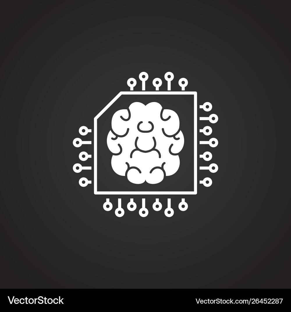 Artificial intelligence ai related icon Artificial intelligence ai related icon vector image
