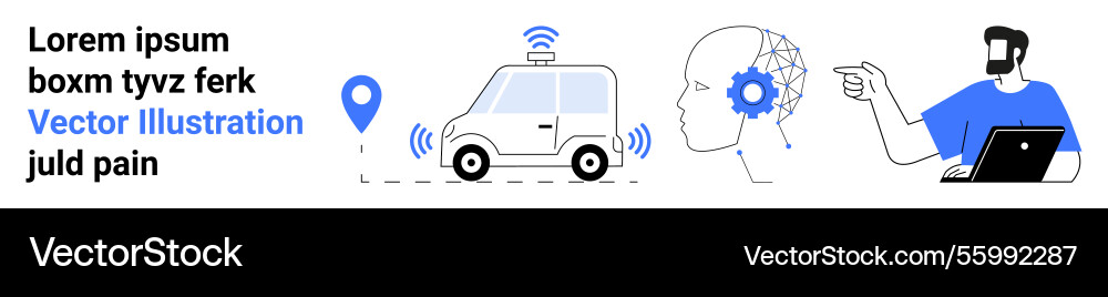Artificial intelligence driving innovation Vector Image