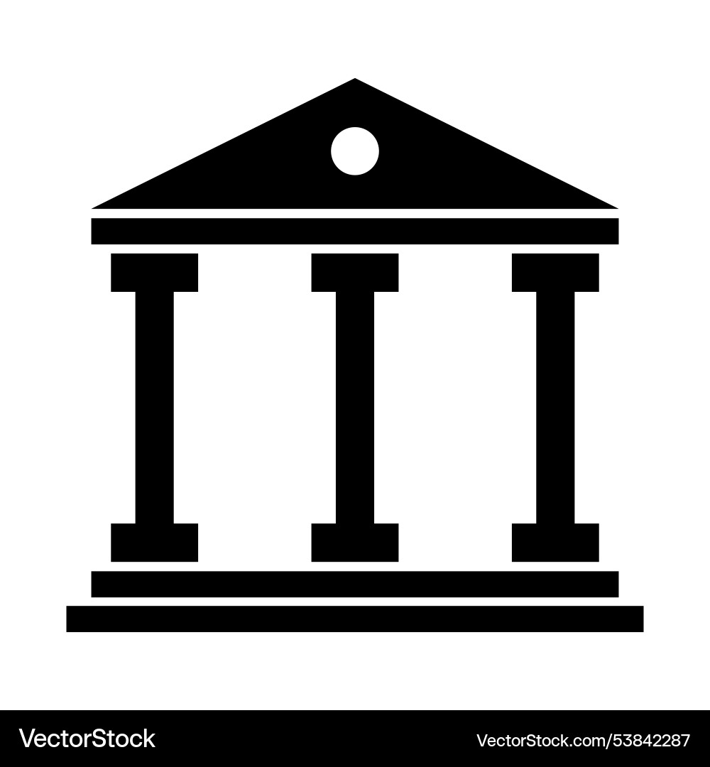 Building university architecture icon museum Building university architecture icon museum vector image