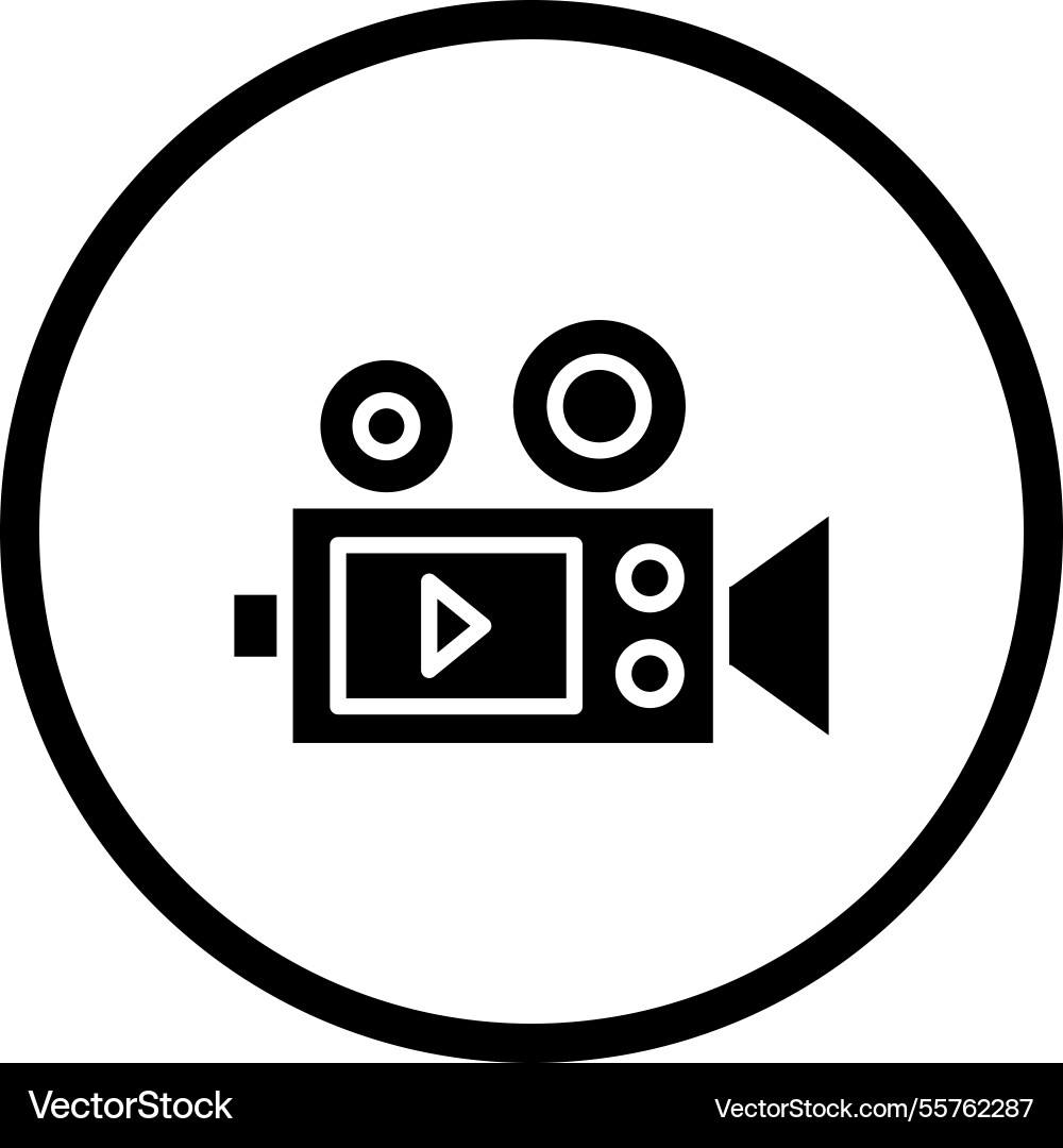 Camera record icon design Vector Image