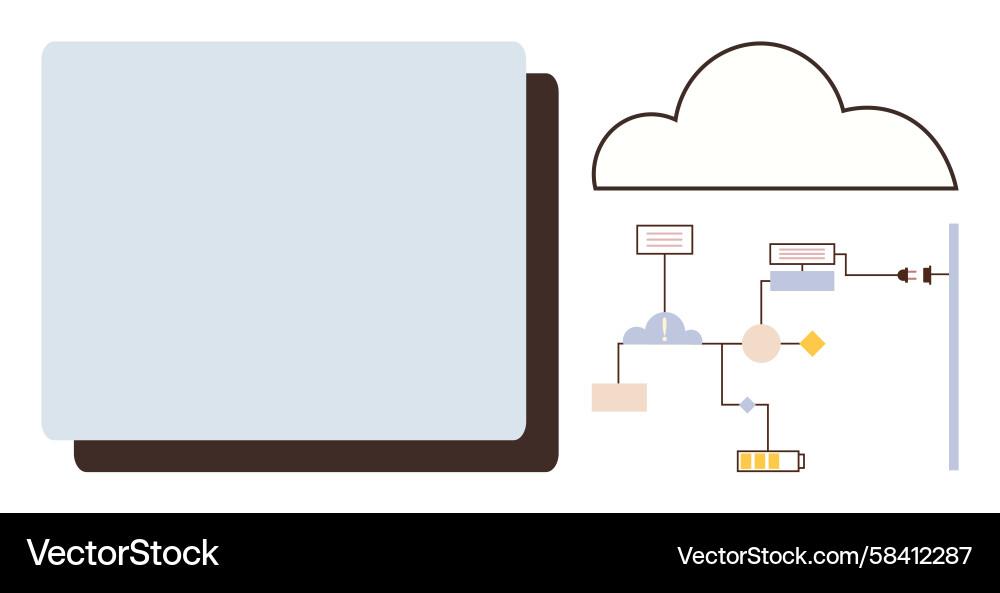 Cloud Workflow Automation Vector Image