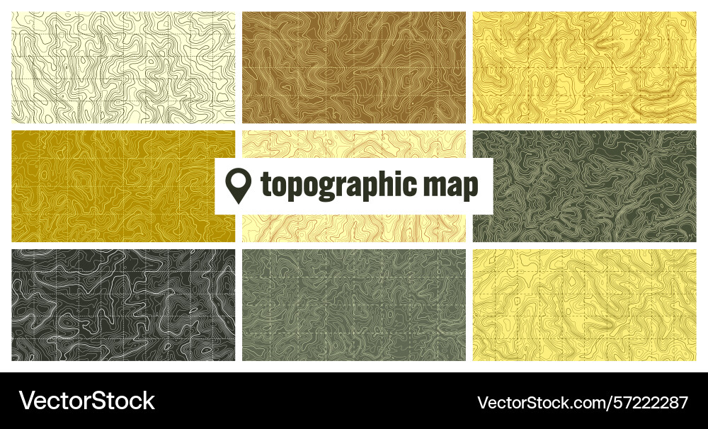 Colorful topographic map with contour lines Colorful topographic map with contour lines vector image