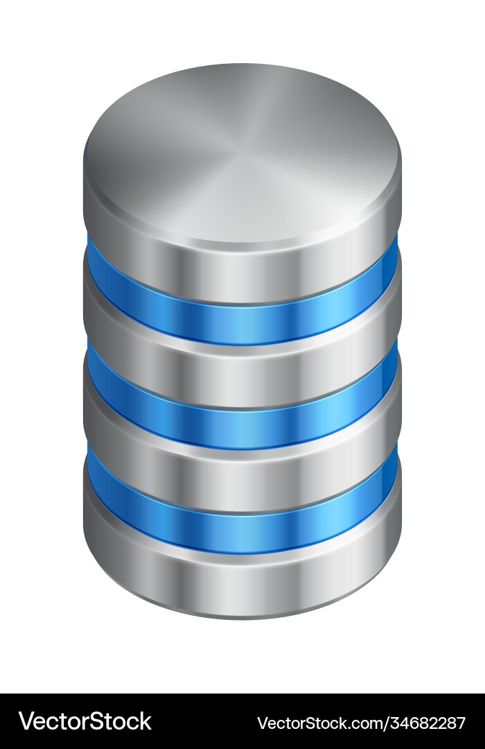 Computer Disk Database Icon vector image