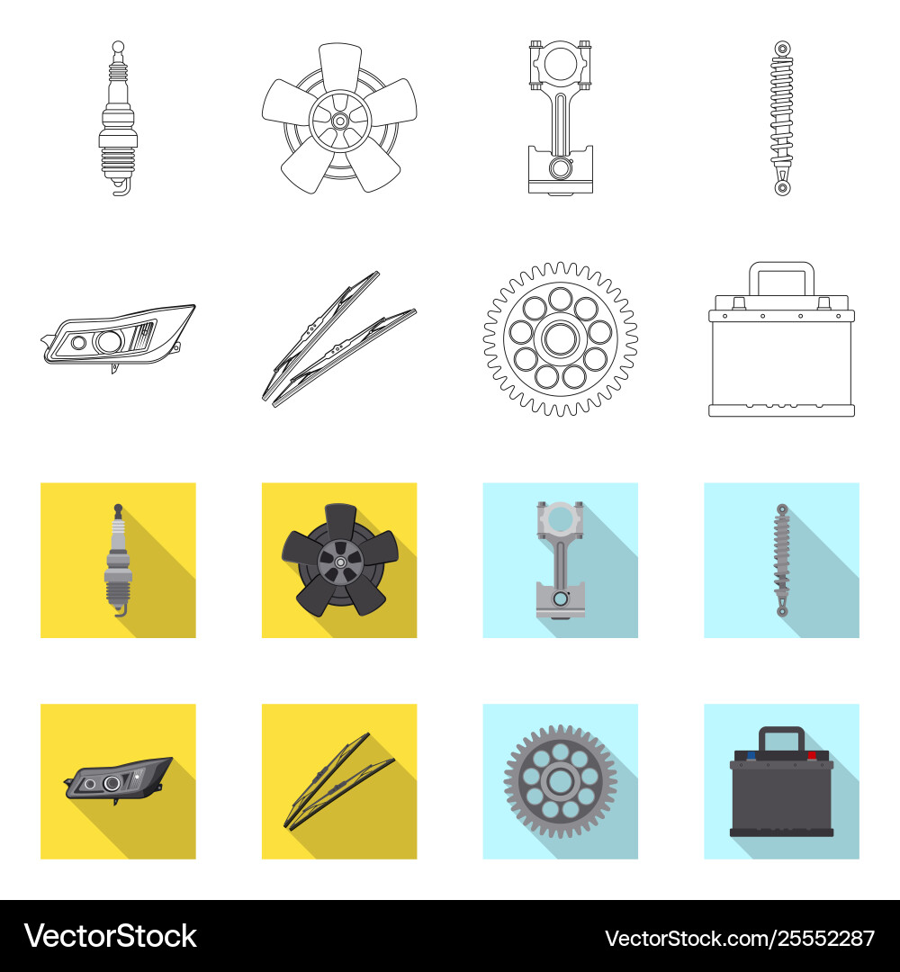 Design auto and part symbol collection Design auto and part symbol collection Vector Image