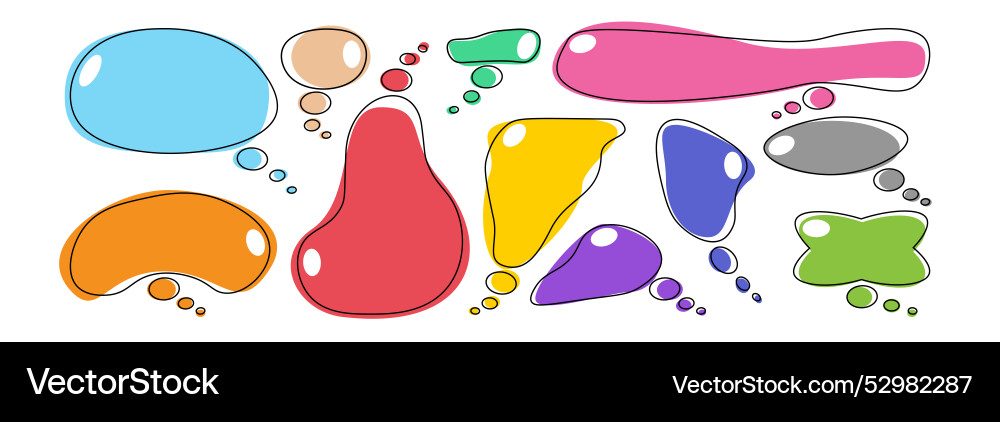 Empty colored bubbles for text Empty colored bubbles for text vector image