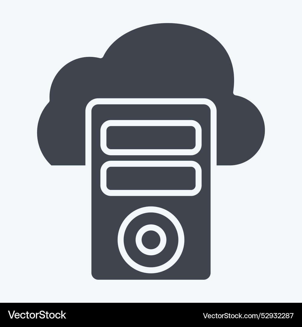 Icon cloud database related to network symbol Icon cloud database related to network symbol vector image