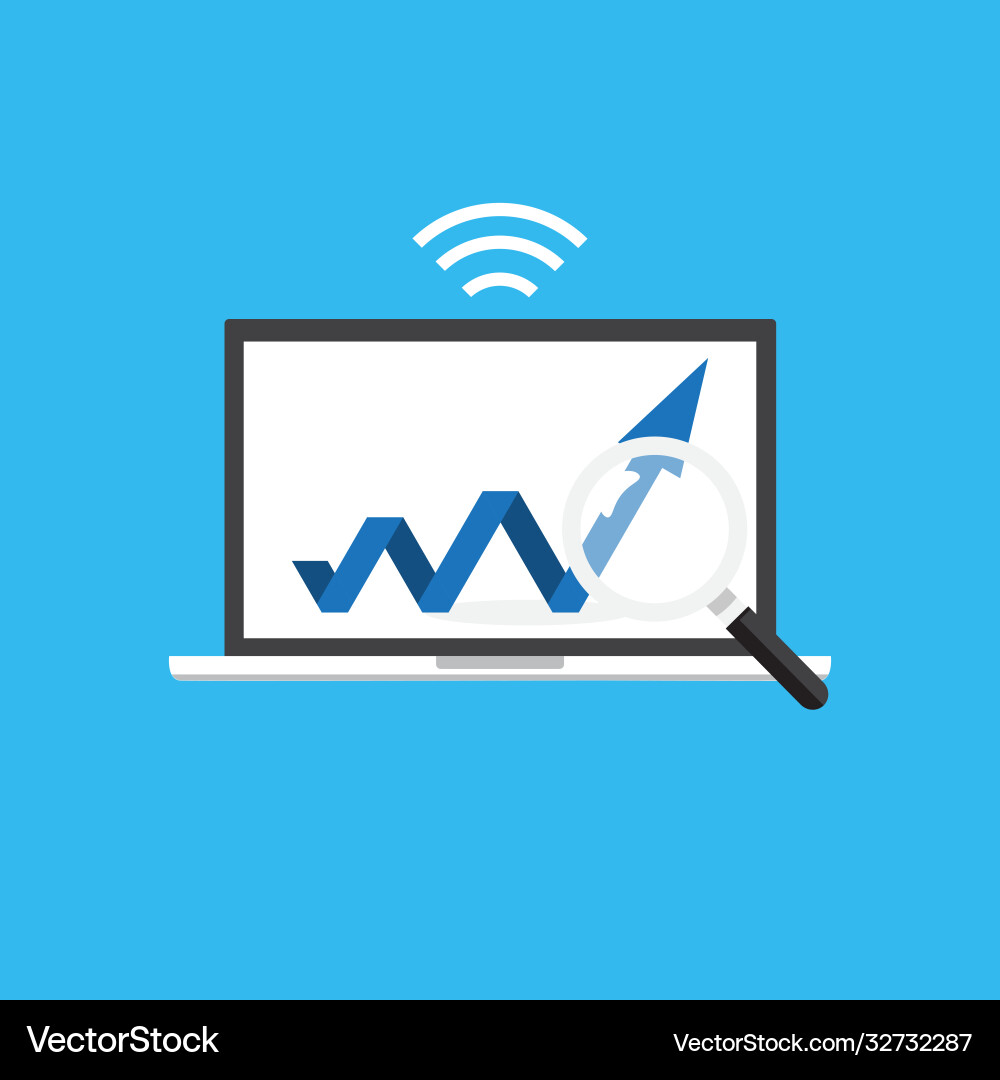 Information and development website statistic Information and development website statistic vector image