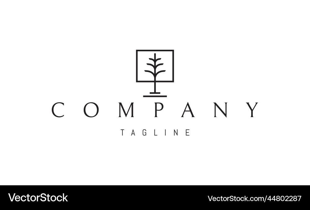 Logo on which an abstract image of a tree Logo on which an abstract image of a tree vector image