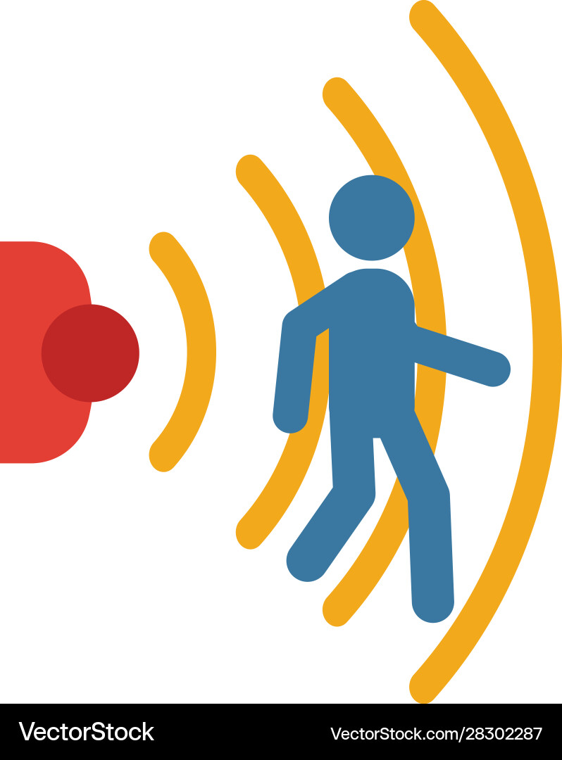 Motion sensor icon simple element from smart home vector image