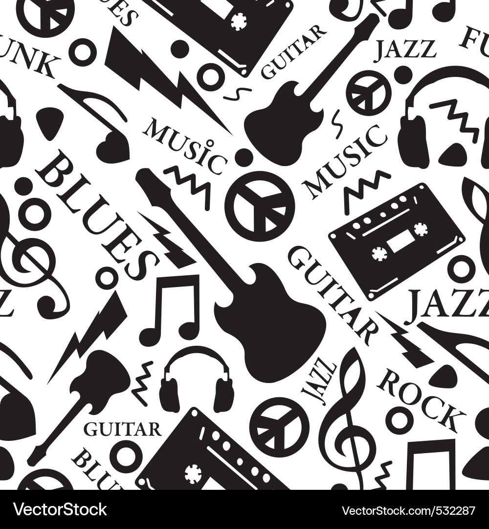 Music Pattern Seamless vector image
