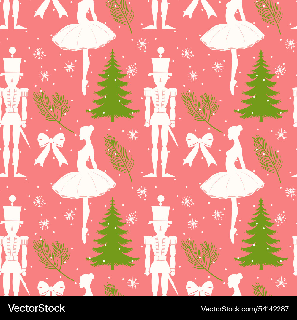 Seamless pattern with a nutcracker Seamless pattern with a nutcracker vector image