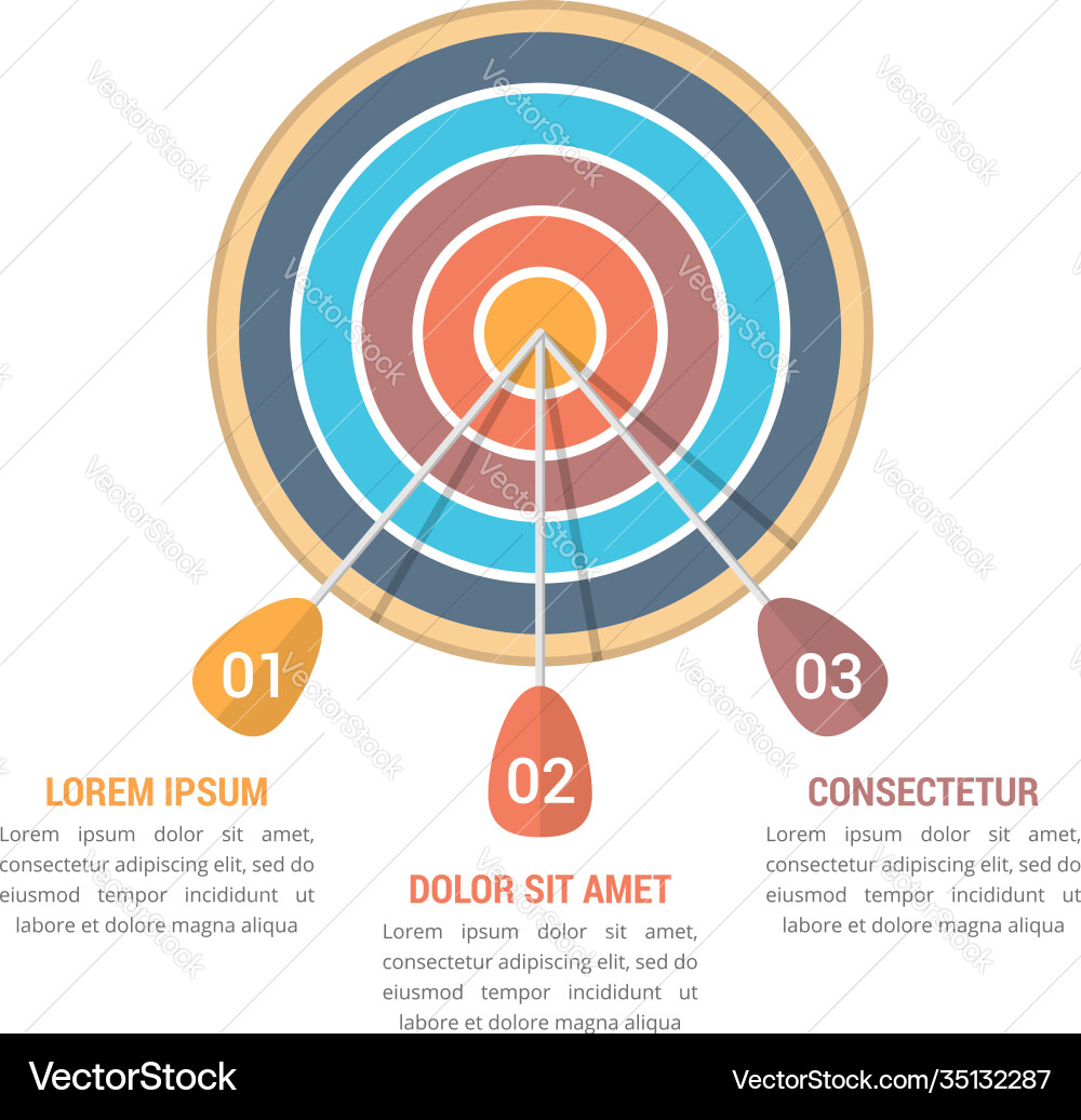 Target with three arrows Target with three arrows vector image