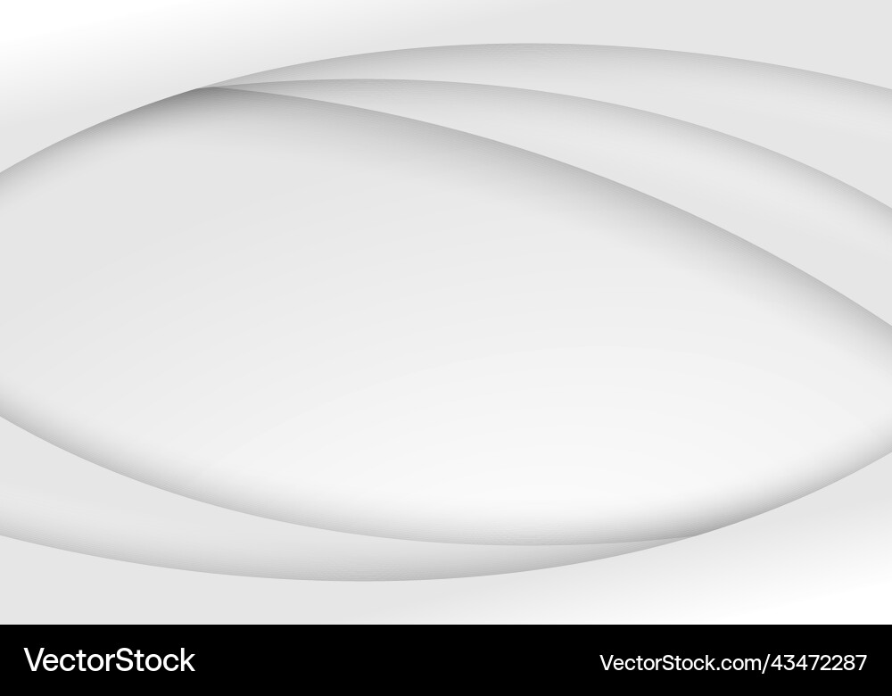 Template abstract elegant white curved shape Vector Image