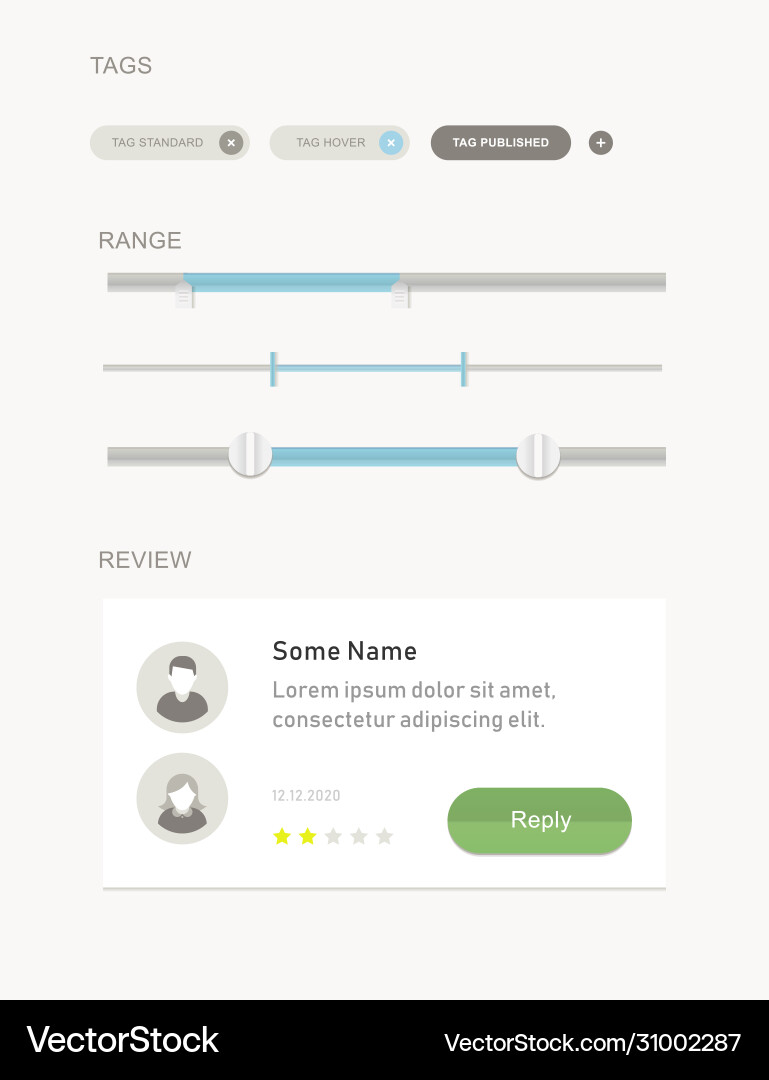Ui Set für Apps und Computerprogramme vektorbild