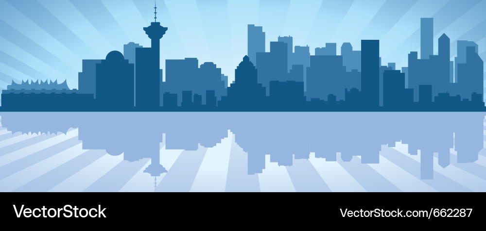 Vancouver Waterfront Skyline vector image