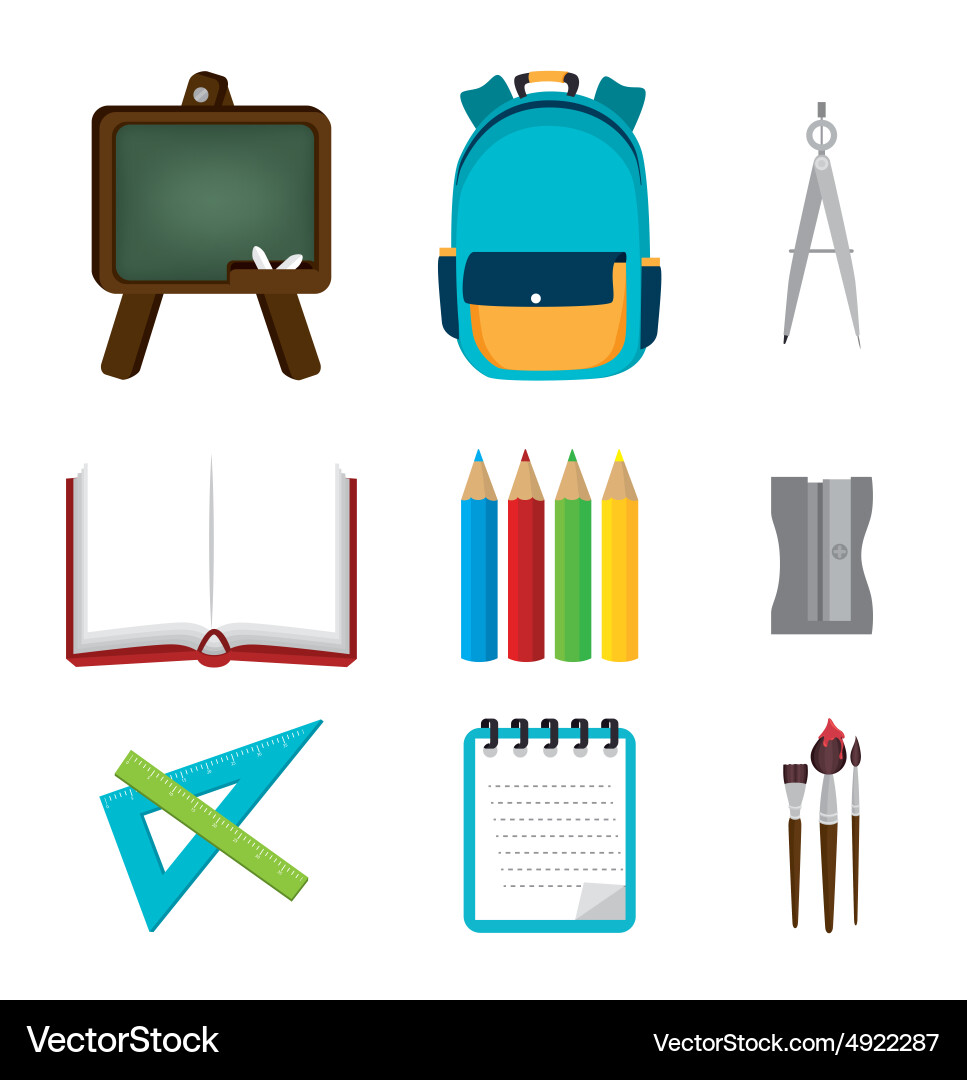 Zurück zu Schule Design Vektorbild