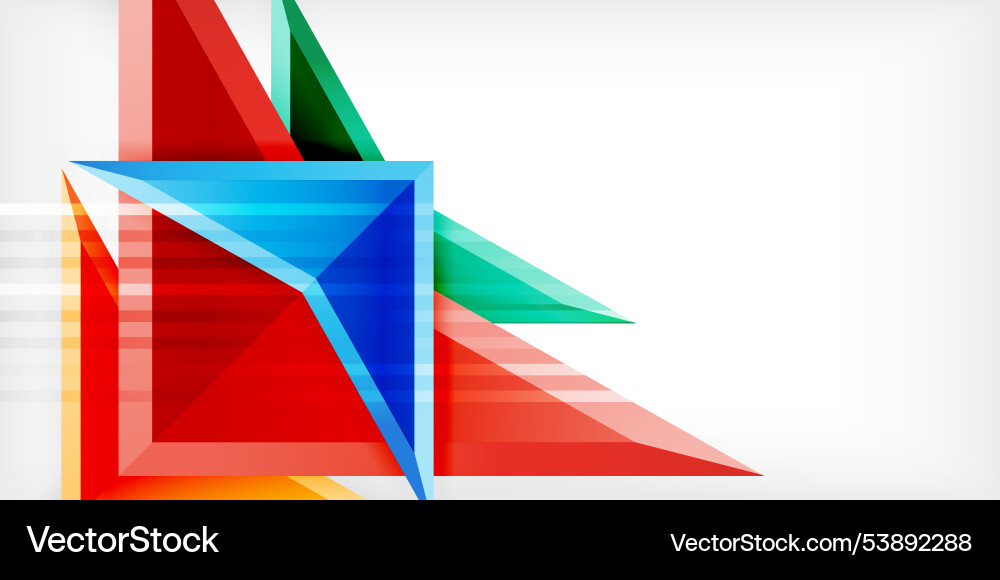 Abstract background color triangles and arrows Vector Image