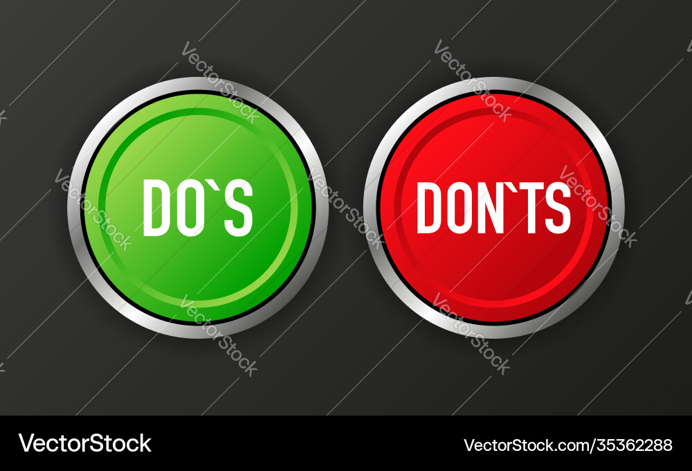 Accept Reject Buttons vector image