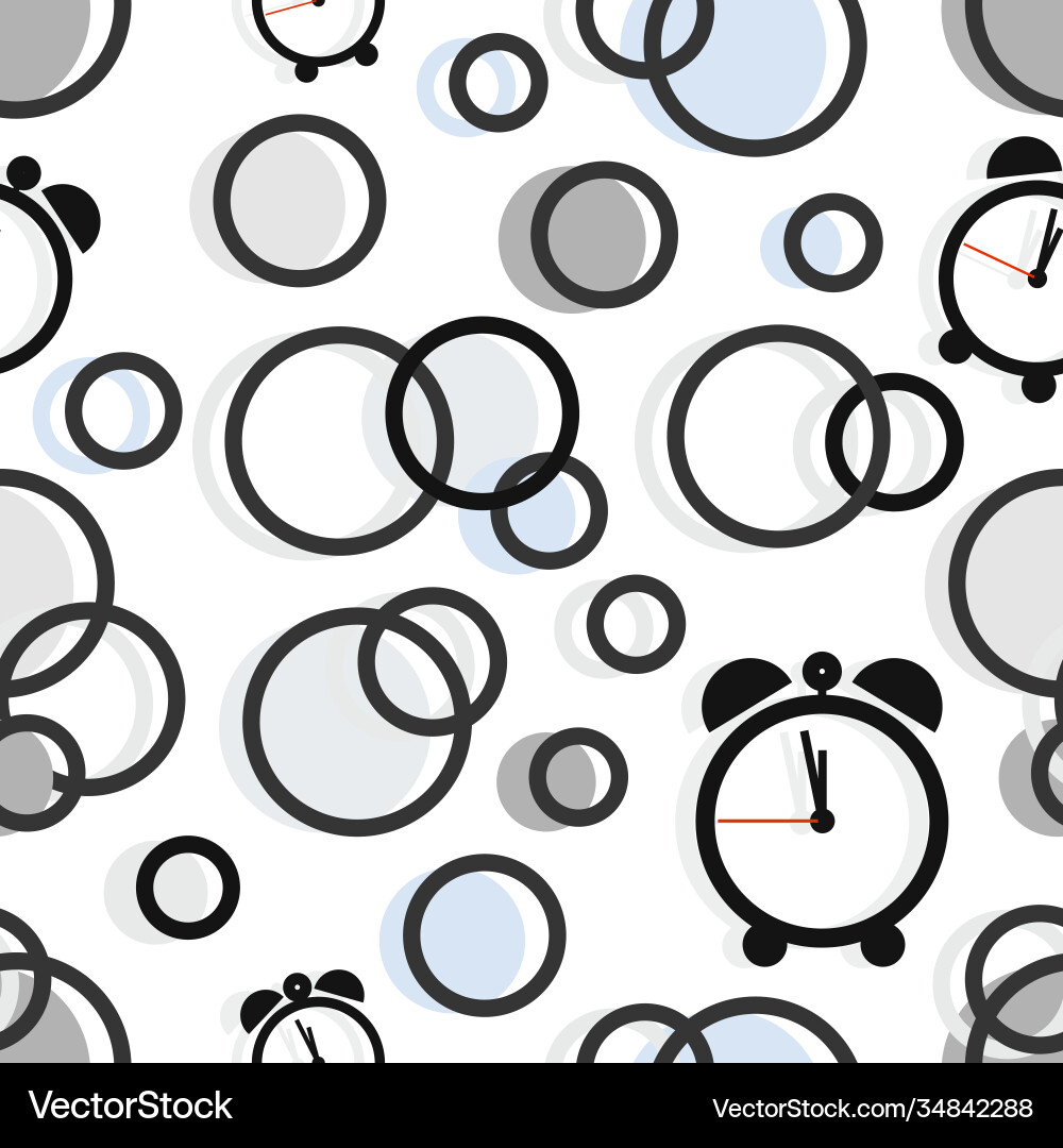Alarm clock background face pattern Vector Image
