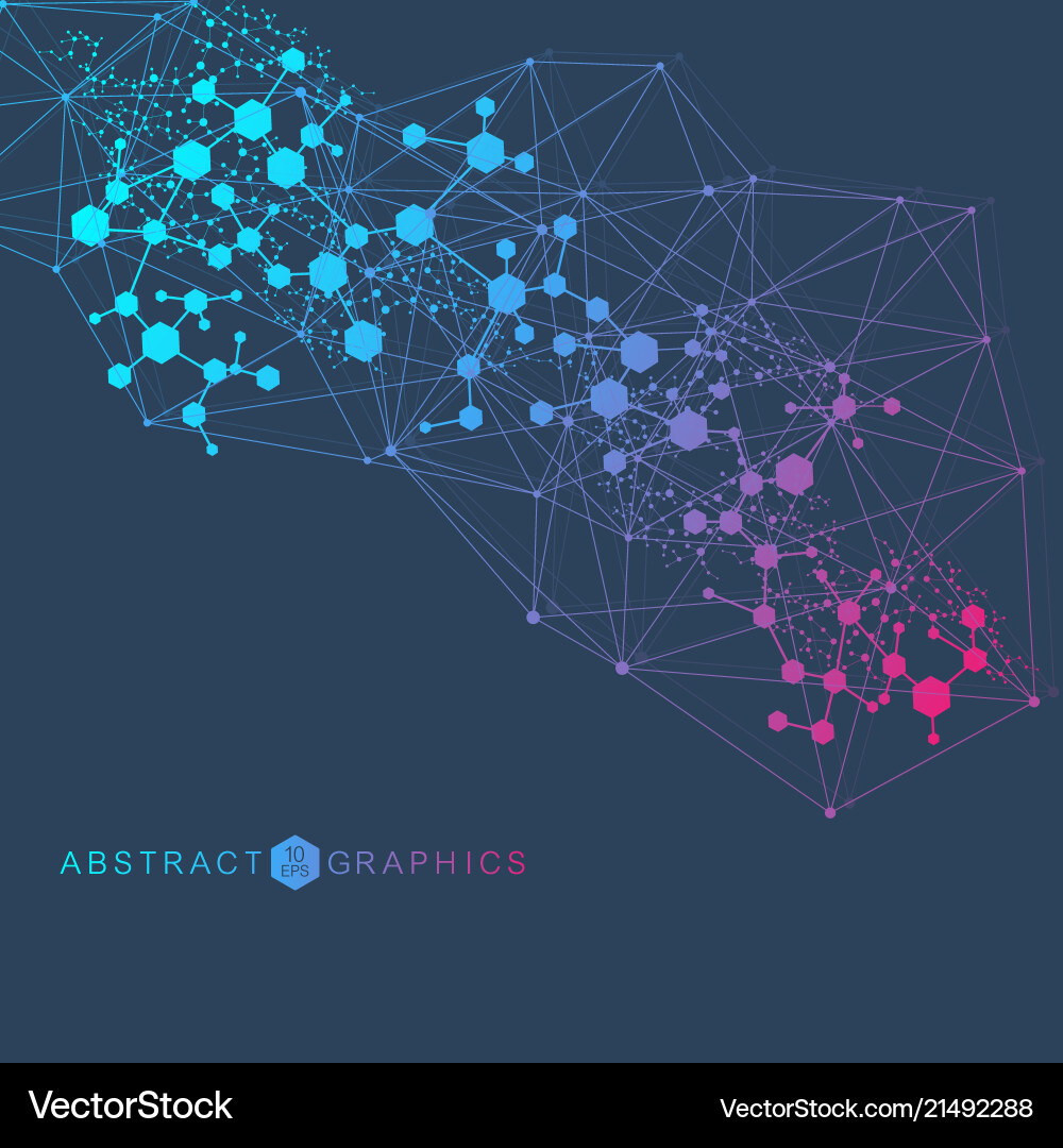 Big data visualization background modern Vector Image