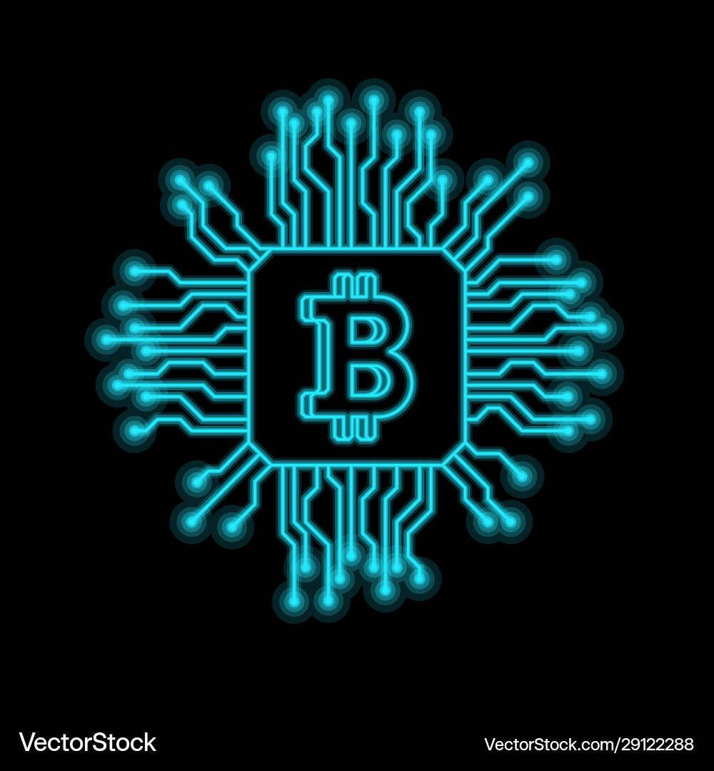 Bitcoin falling apart to digits Bitcoin falling apart to digits vector image