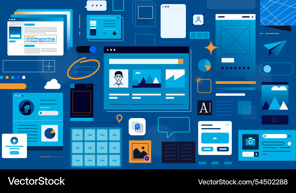 Digital technologies interfaces Digital technologies interfaces Vector Image