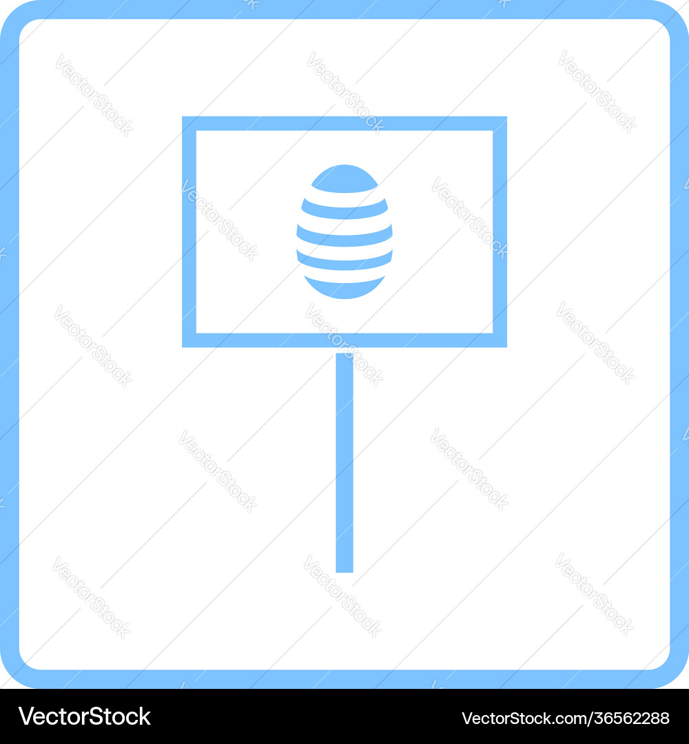 Easter pointer with egg icon vector image
