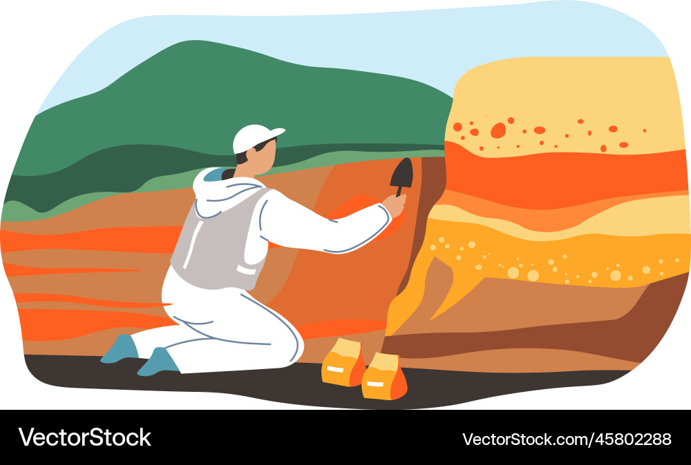 Environmental pollution research examine soil Environmental pollution research examine soil vector image