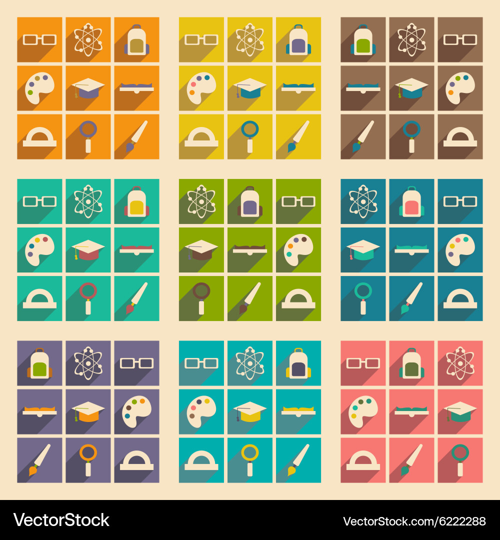 Flat with shadow concept and mobile application vector image
