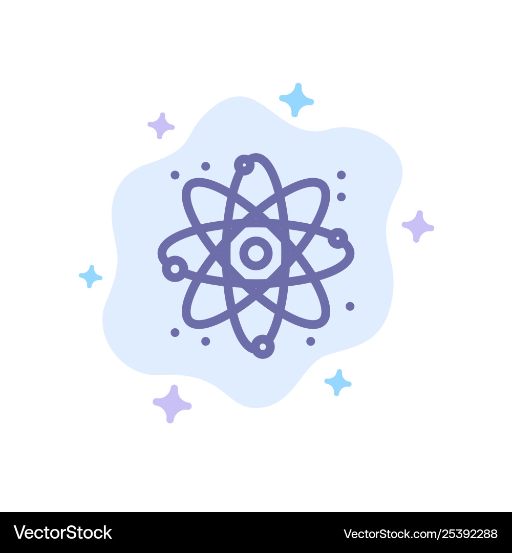 Physics react science blue icon on abstract cloud Physics react science blue icon on abstract cloud vector image