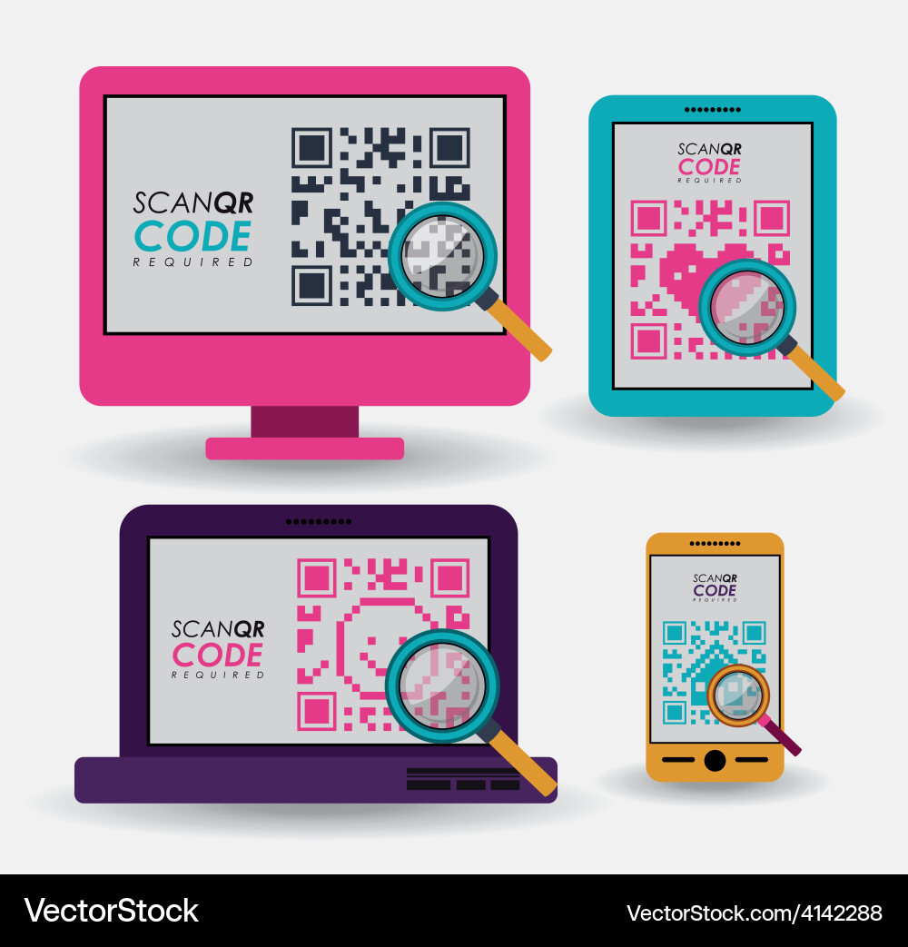Scan qr code design vector image
