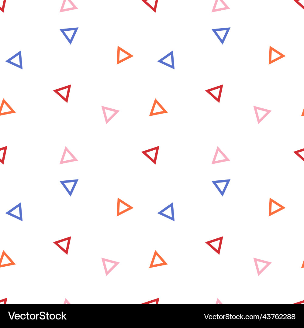 Seamless geometric pattern with colours triangles Seamless geometric pattern with colours triangles vector image