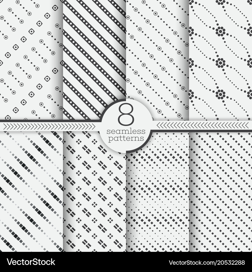Set of seamless patterns vector image