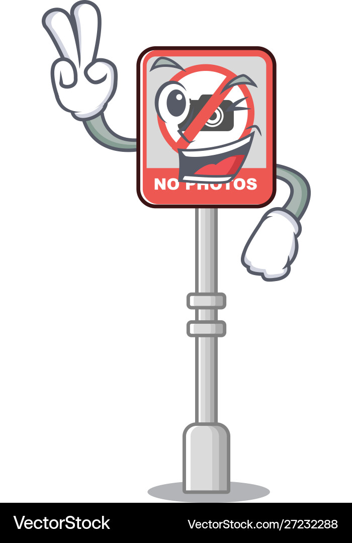 Two finger no camera with character shape vector image
