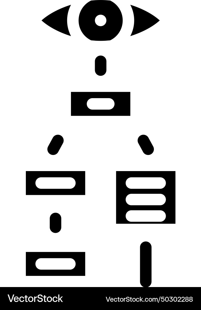 Visual hierarchy ux ui design glyph icon Visual hierarchy ux ui design glyph icon vector image