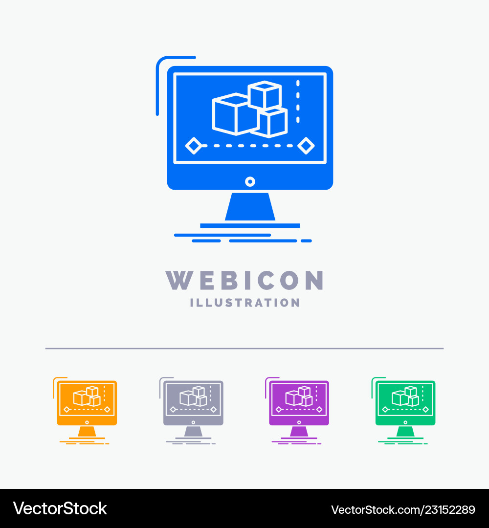 Animation computer editor monitor software 5 Animation computer editor monitor software 5 vector image