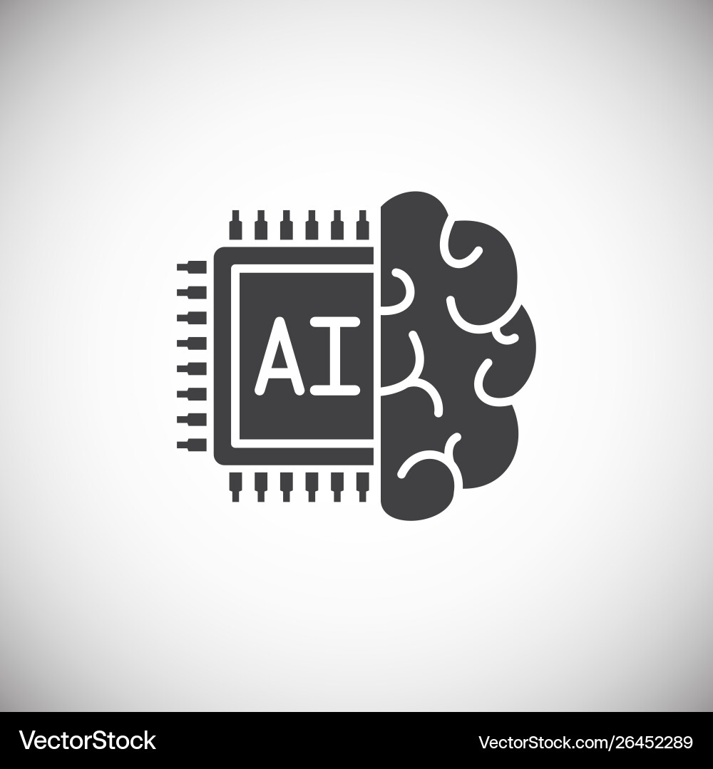 Artificial intelligence ai related icon Artificial intelligence ai related icon vector image